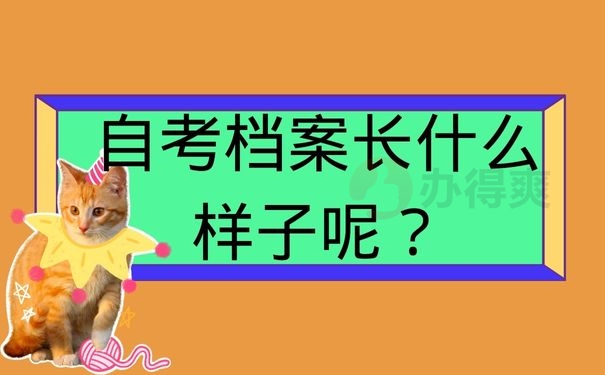 自考档案长什么样子呢？