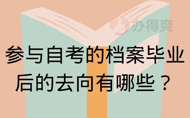 参与自考的档案毕业后的去向有哪些？