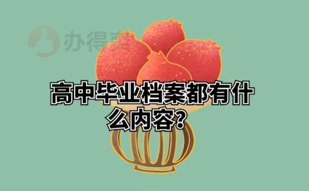 高中毕业档案都有什么内容？