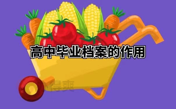 高中毕业档案的作用