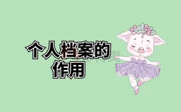 个人档案的作用