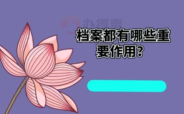 档案都有哪些重要作用？