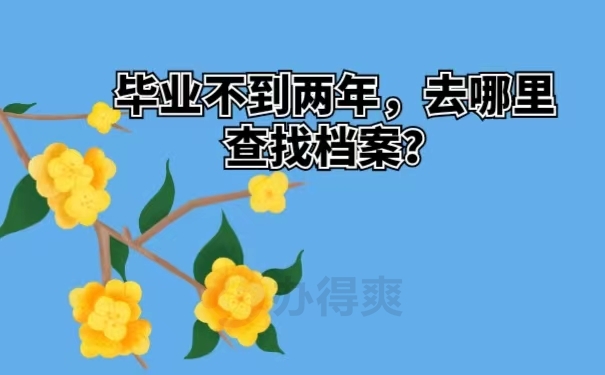 毕业不到两年，去哪里查找档案？