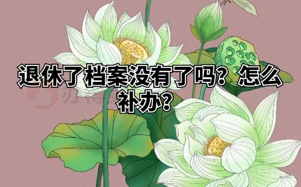 退休了档案没有了吗？怎么补办？