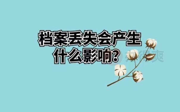 档案丢失会产生什么影响？