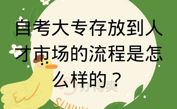 自考大专存放到人才市场的流程是怎么样的？