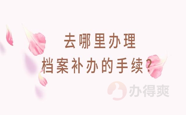 去哪里补办手续？