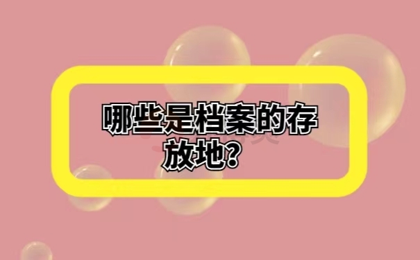 哪些是档案的存放地？
