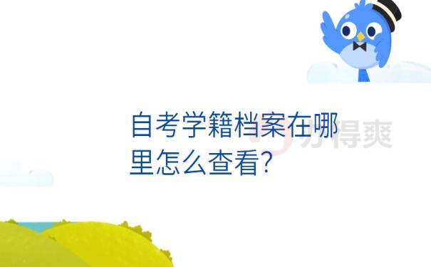 自考学籍档案在哪里怎么查看？