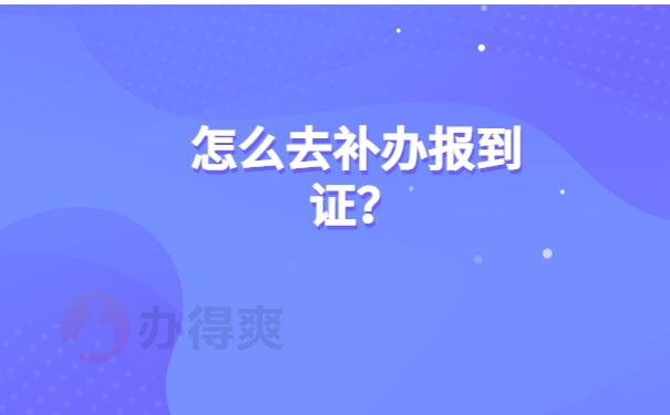 怎么去补办报到证？