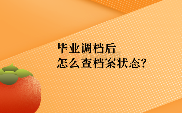 怎么查询调档状态