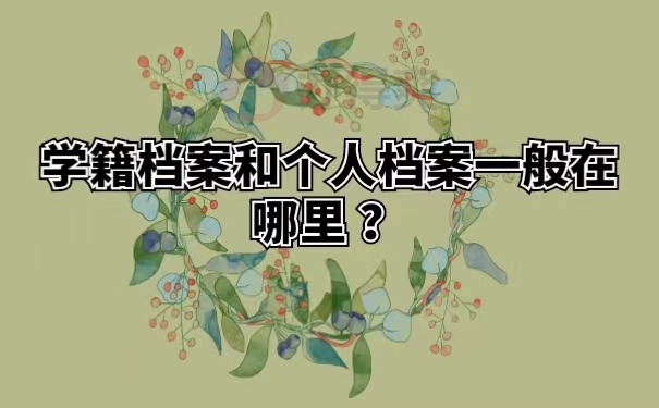 学籍档案和个人档案一般在哪里 ？