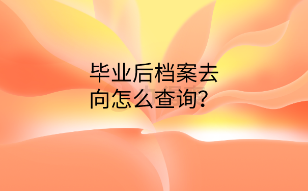 怎么查询档案去向