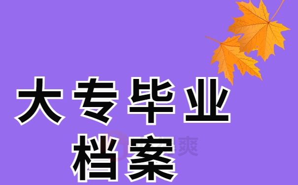 大专毕业档案
