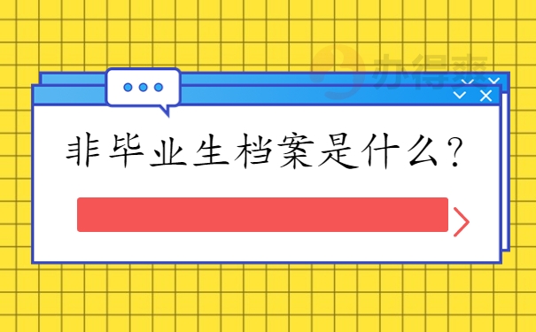 非毕业生档案是什么