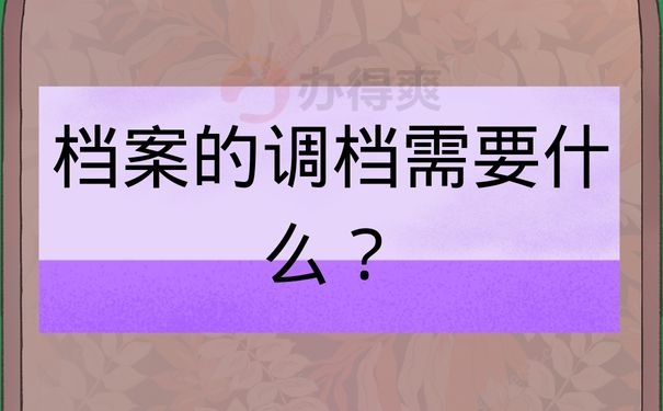 档案的调档需要什么？