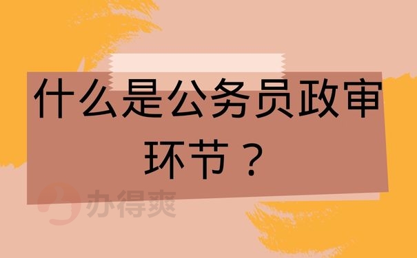 什么是公务员政审环节？