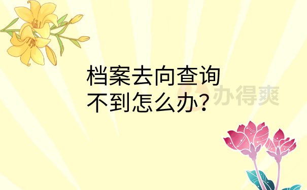 档案查询不到