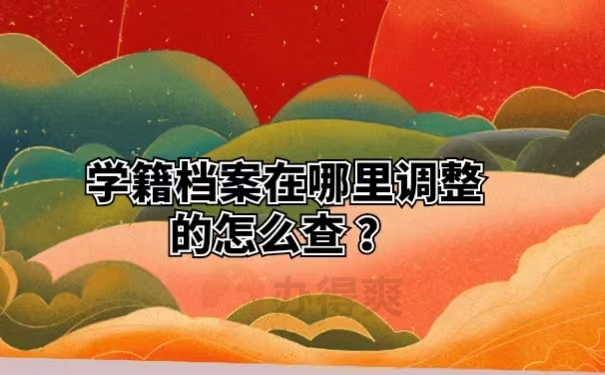 学籍档案在哪里调整的怎么查 ？