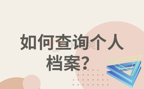 如何查询个人档案？