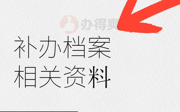 补办档案相关资料