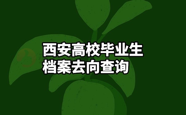 毕业生档案去向查询