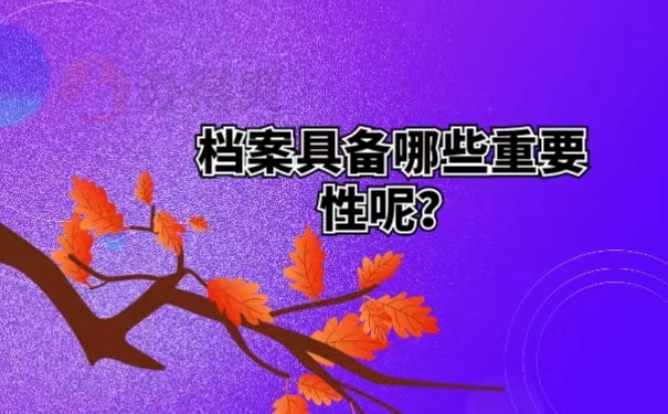 档案具备哪些重要性呢？