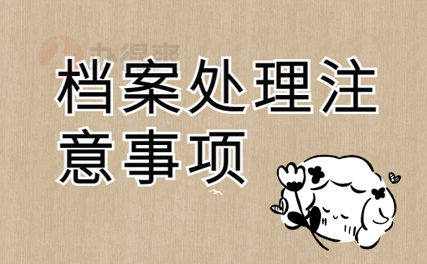 档案处理注意事项