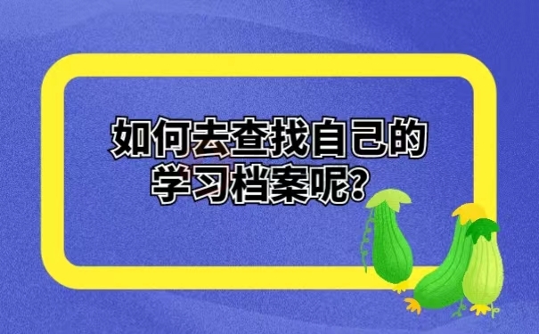 如何去查找自己的学习档案呢？