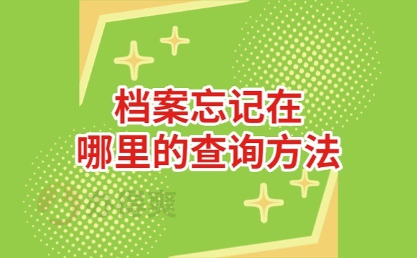 档案查询方法