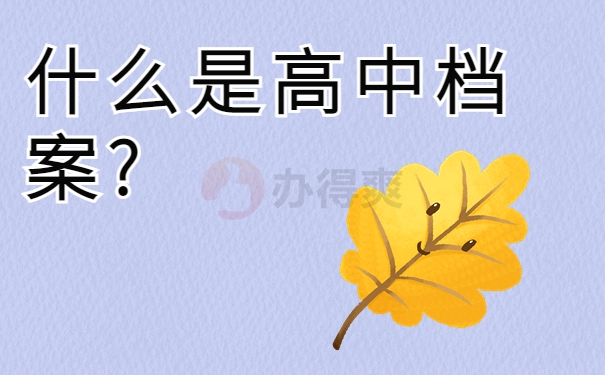 什么是高中档案?