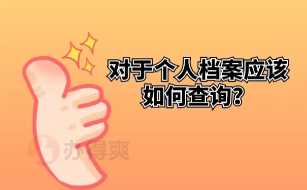 对于个人档案应该如何查询？