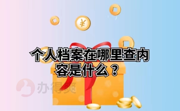 个人档案在哪里查内容是什么 ？