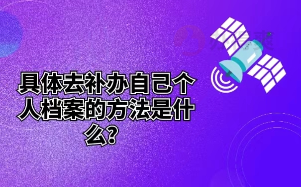 具体去补办自己个人档案的方法是什么？