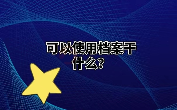 可以使用档案干什么？