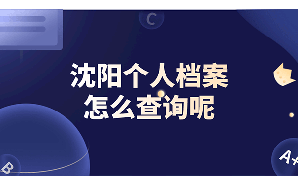 沈阳个人档案怎么查询呢？