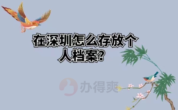 在深圳怎么存放个人档案？