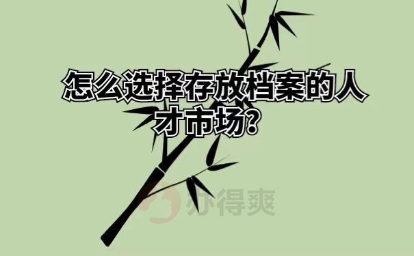 怎么选择存放档案的人才市场？