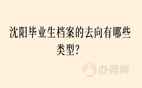 沈阳毕业生档案的去向有哪些类型？