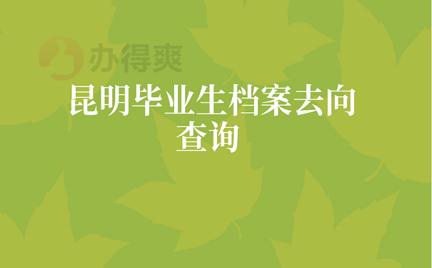 昆明毕业生档案去向查询 