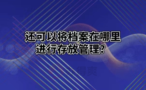 还可以将档案在哪里进行存放管理？