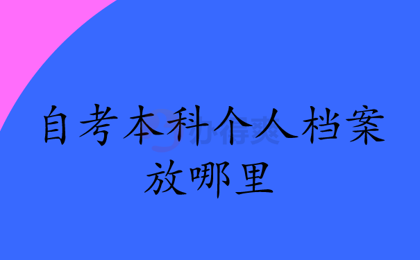 自考本科档案存放