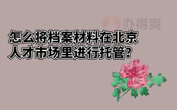 怎么将档案材料在北京人才市场里进行托管？