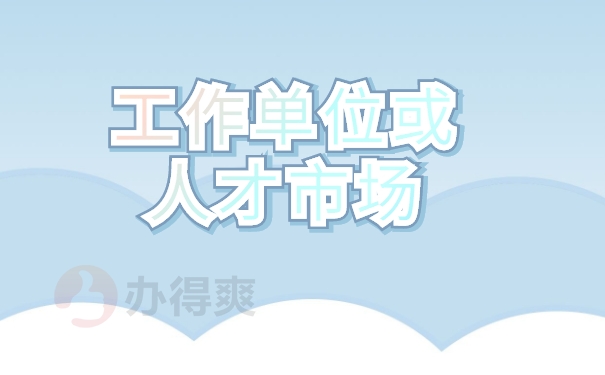 工作单位或 人才市场