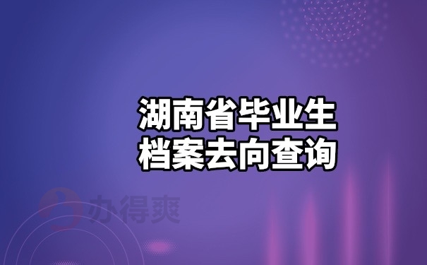 毕业生档案去向查询