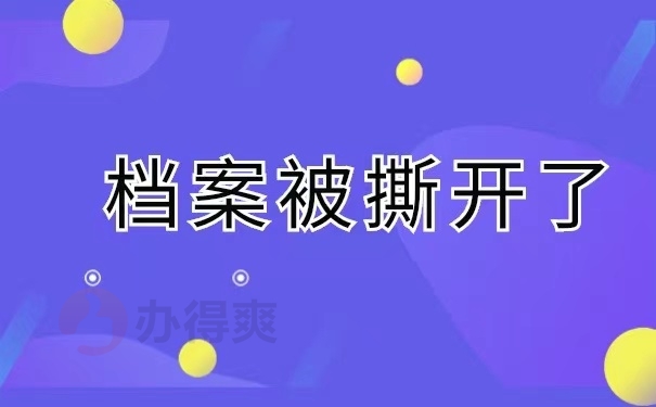 档案被撕开了