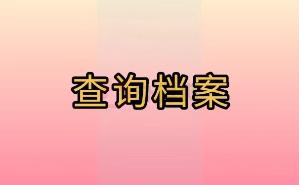 查询档案