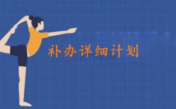 补办详细计划