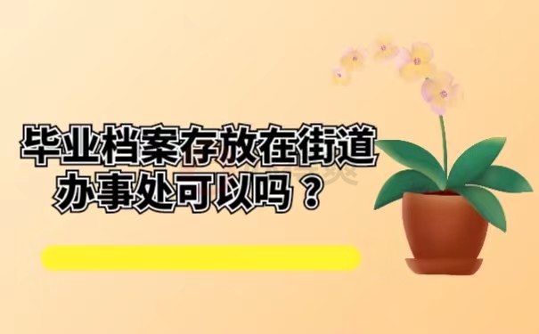 毕业档案存放在街道办事处可以吗 ？