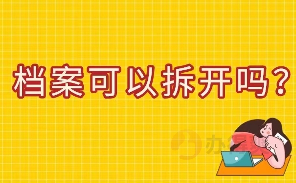 档案可以拆开吗